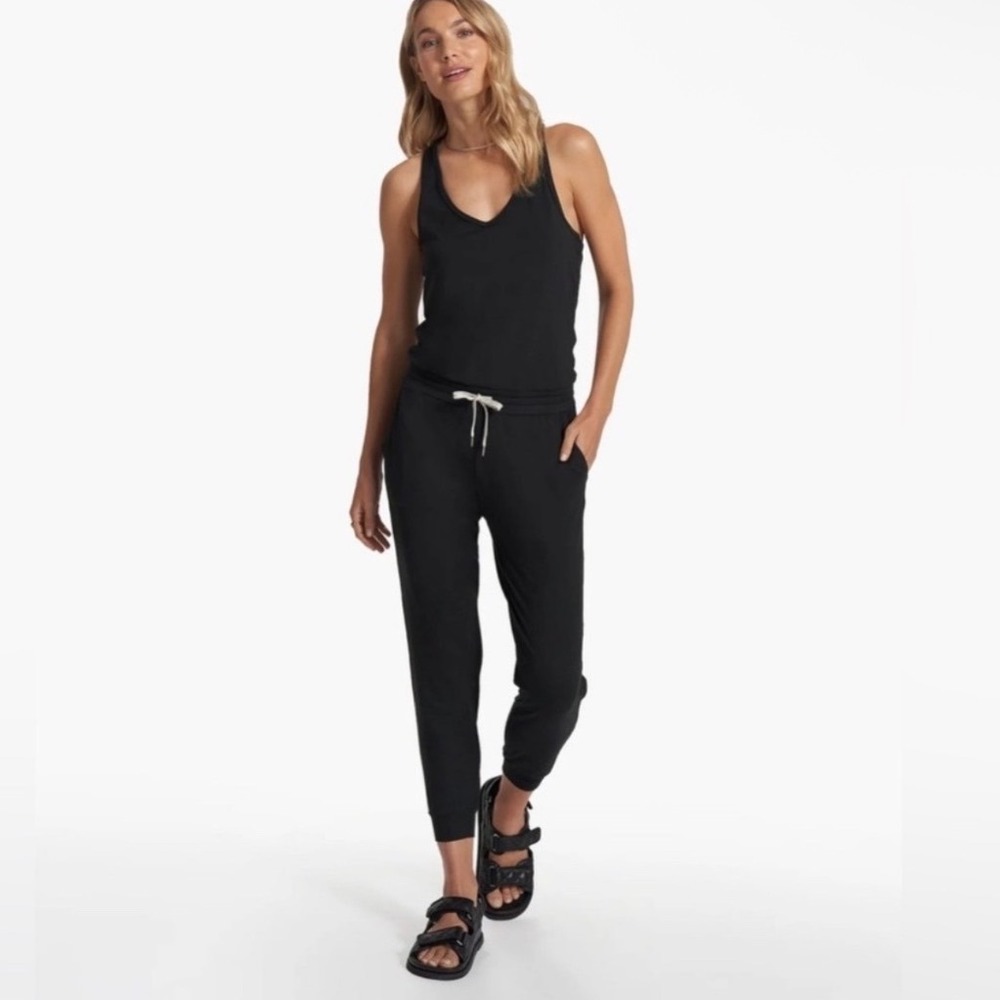 VUORI‎ Lux Sleeveless Jumpsuit In Heather black Size Small